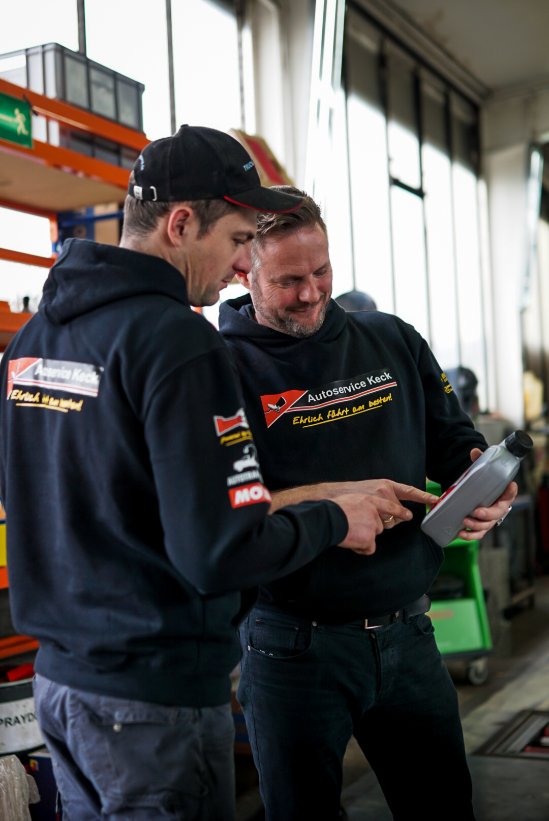 Bestickte Hoodies Autoservice Keck